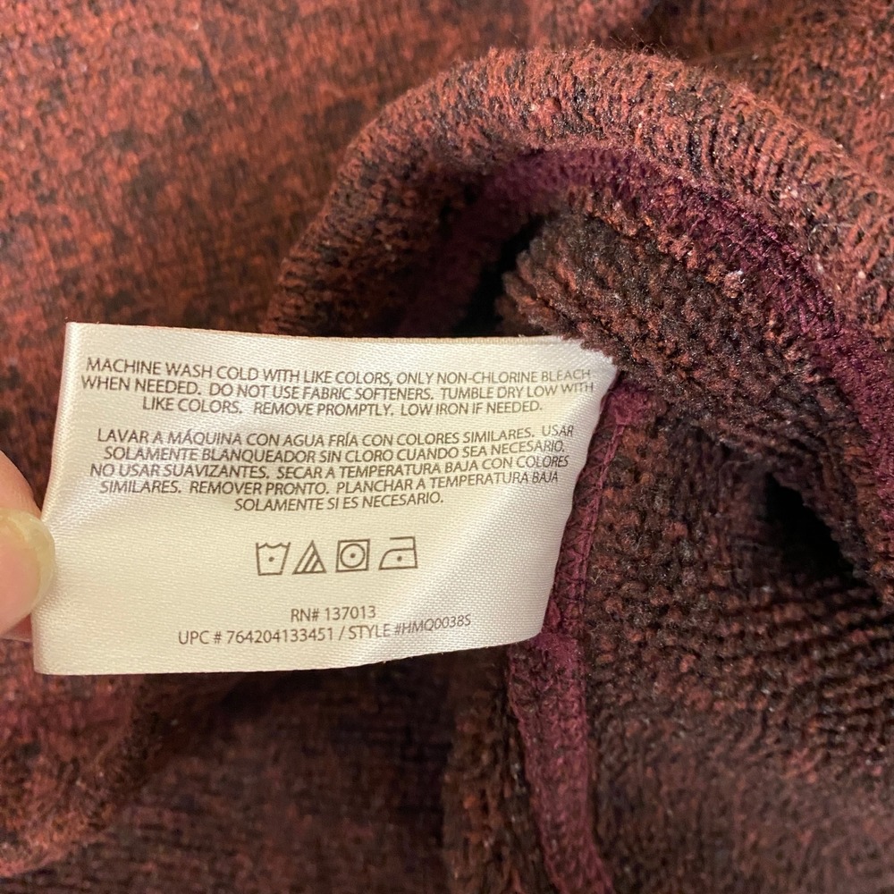 Woolrich 1/4 Zip Pullover Sweater Men's Medium Fleece Mock Neck Red Heather - Picture 5 of 11